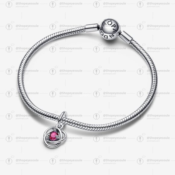 Pandora Pink Eternity Circle Dangle Charm - Picture 3 of 6